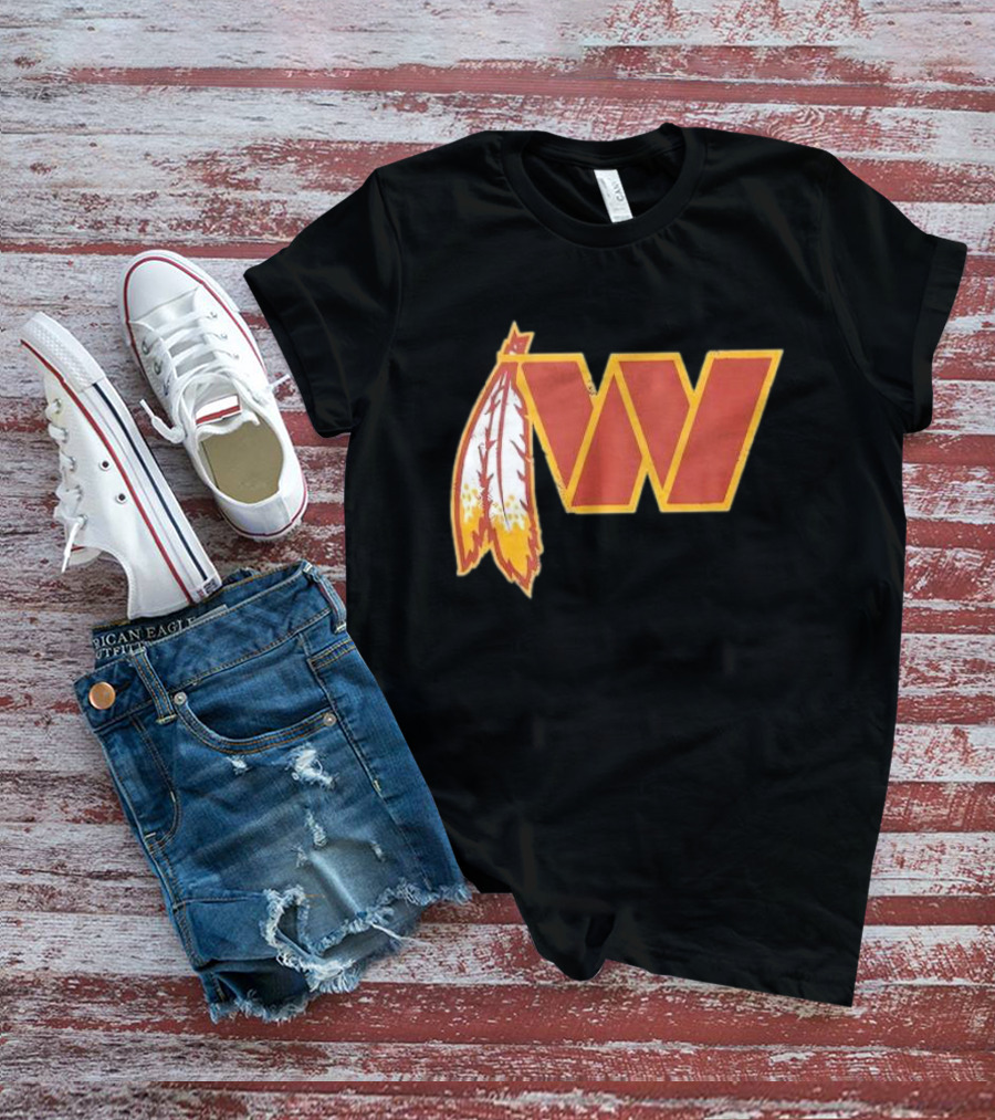 Dan W Quinn Washington Football Logo Icon W Feather T-Shirt