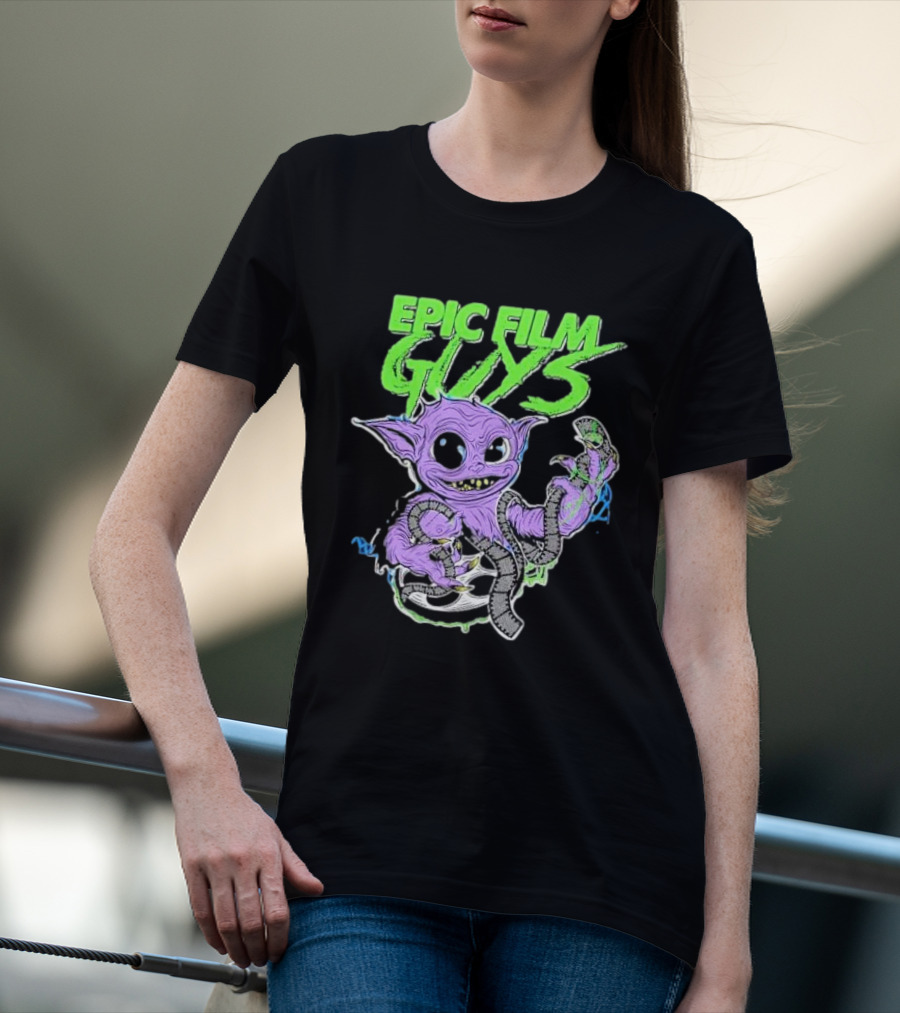 Epic Film Guys Gobby Creature Holding Film Strip T-Shirt