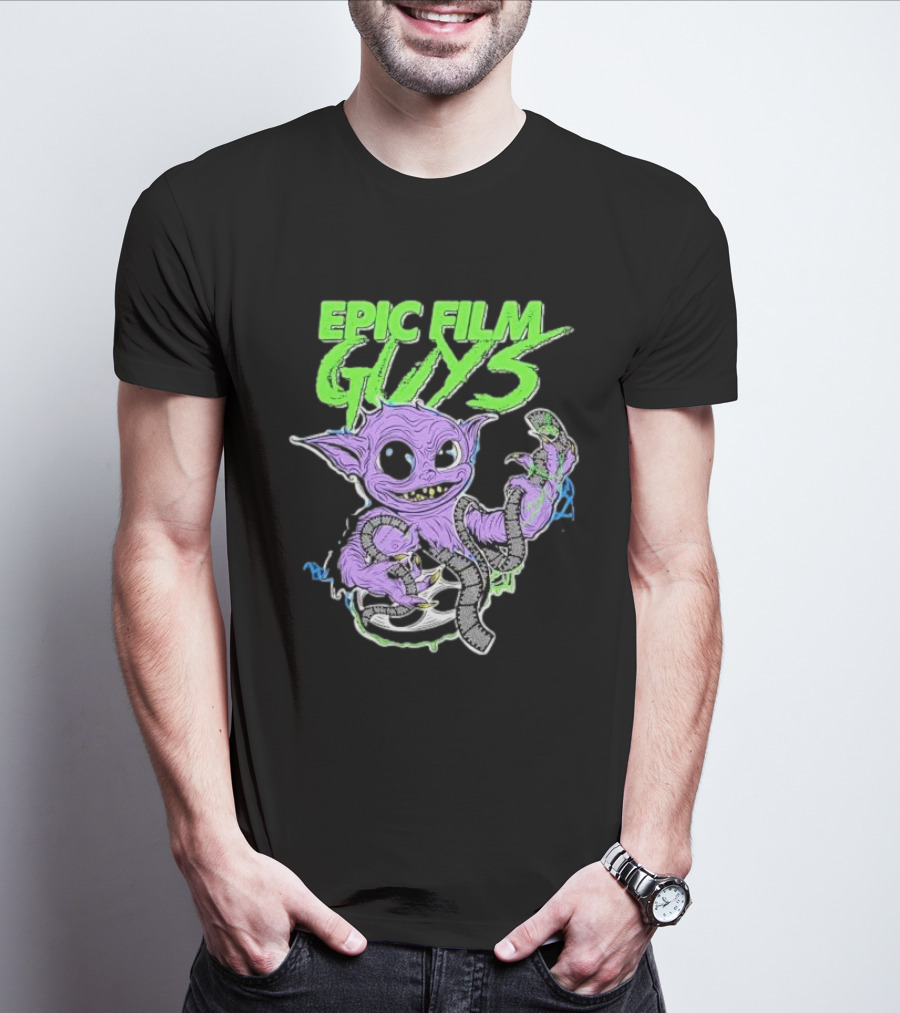 Epic Film Guys Gobby Creature Holding Film Strip T-Shirt