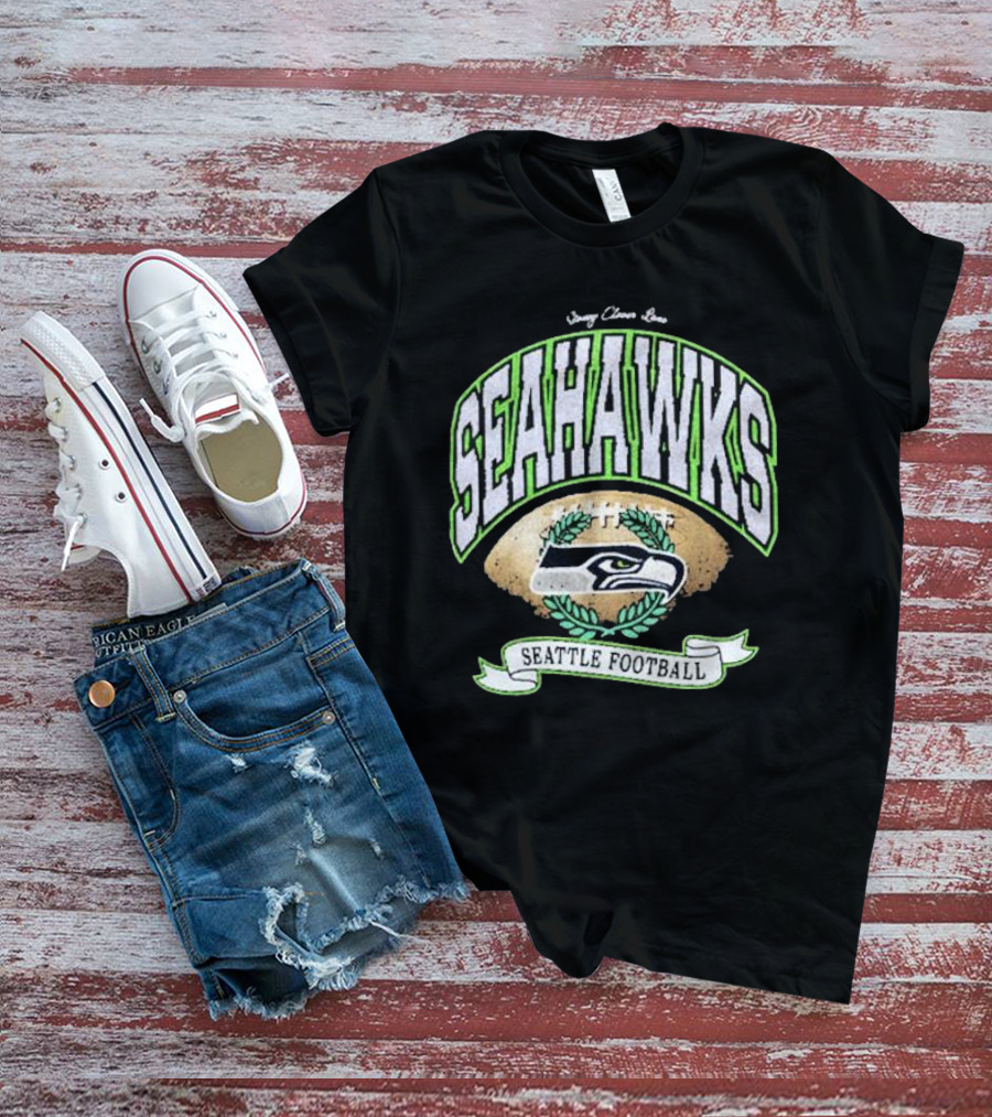Stoney Clover Lane X 47 Seattle Seahawks Glitter Rocker Vintage Football T-Shirt