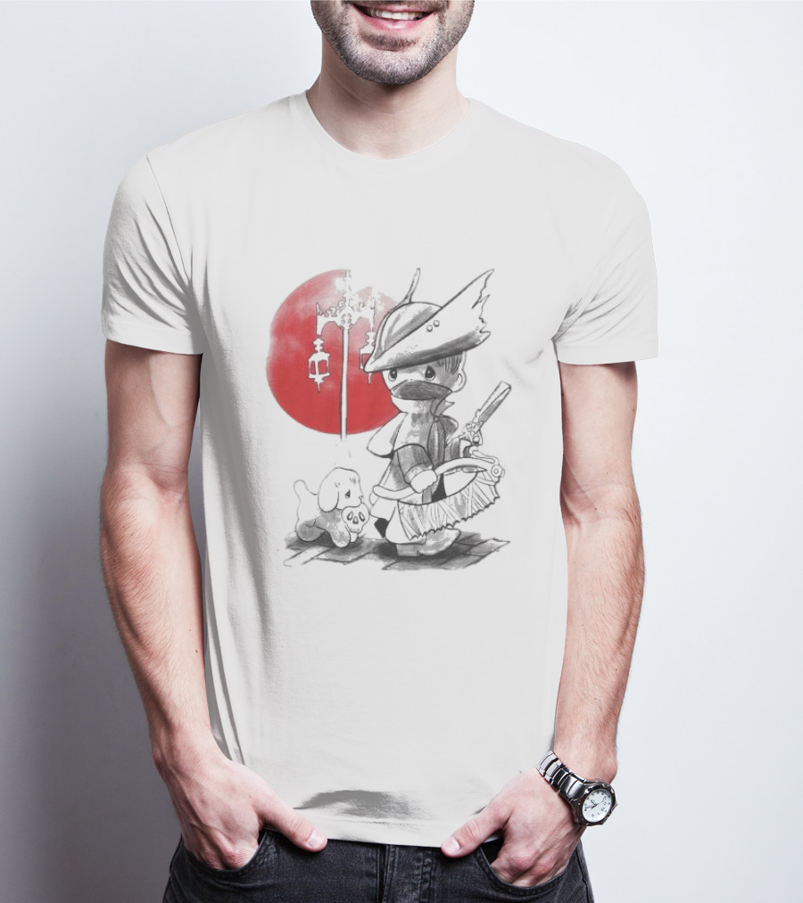 Consciousness Is A Lake Herry Johnson Hunter And Dog In Red Circle With Lanterns T-Shirt