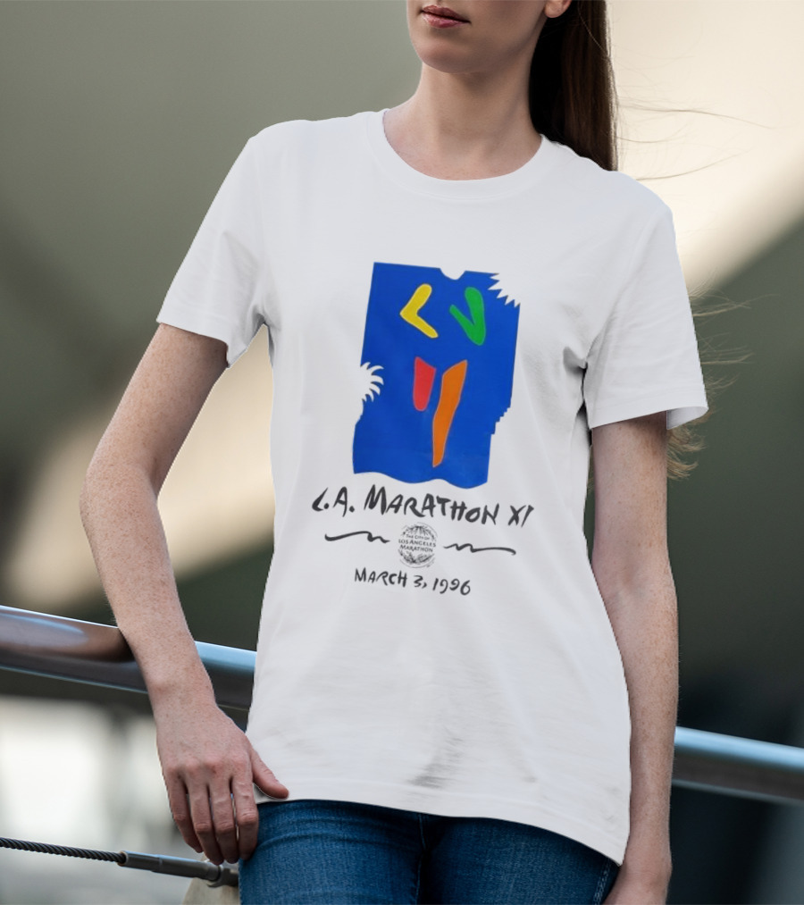 L.A. Marathon XI March 3, 1996 Los Angeles Marathon 90s Race Racer Comfort T-Shirt