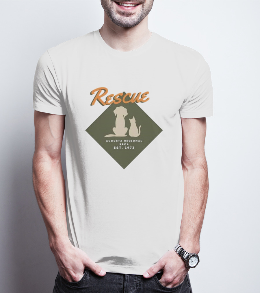 Rescue Augusta Regional SPCA Est 1973 Dog And Cat T-Shirt