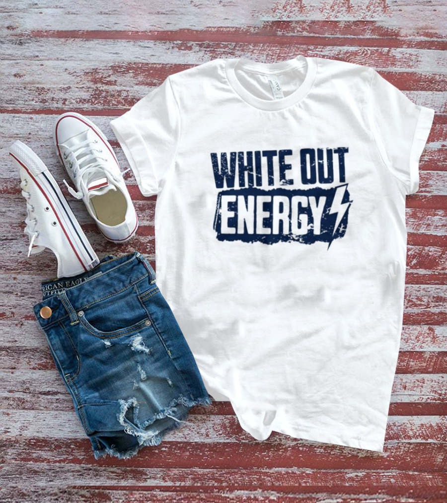 White Out Energy Lightning Bolt T-Shirt