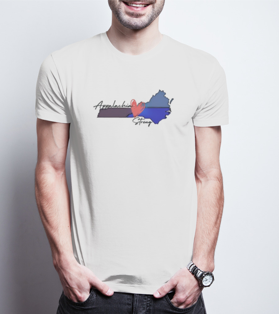 Appalachia Strong Heart With State Map T-Shirt