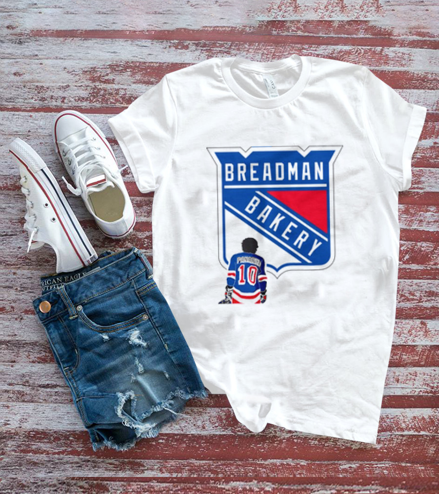 Breadman Bakery Artemi Panarin 10 True Blue New York Rangers Fan T-Shirt