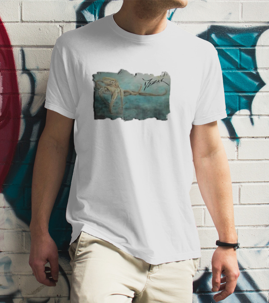 Mezak Art Solitary Octopus Ocean Scene T-Shirt