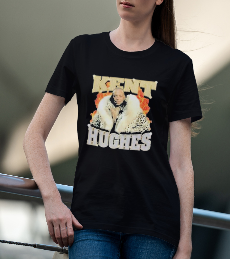 Kent Hughes Fur Coat With Flames T-Shirt