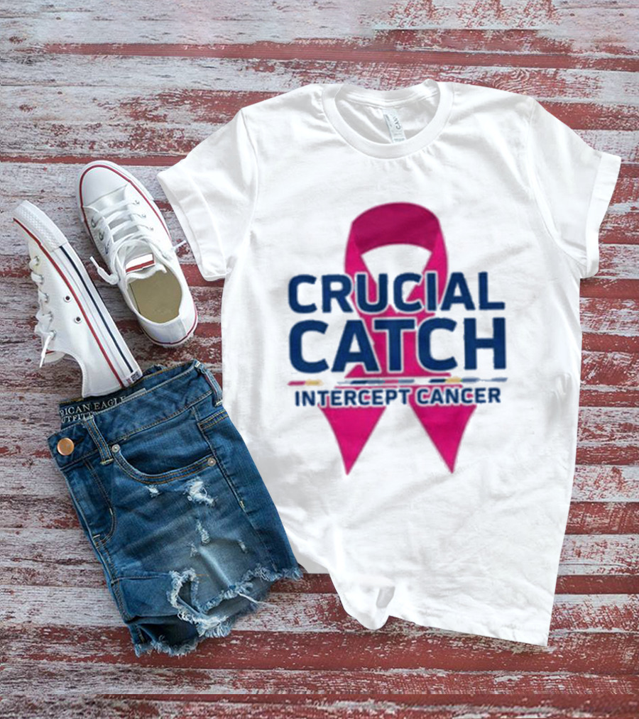 Crucial Catch Intercept Cancer Pink T-Shirt