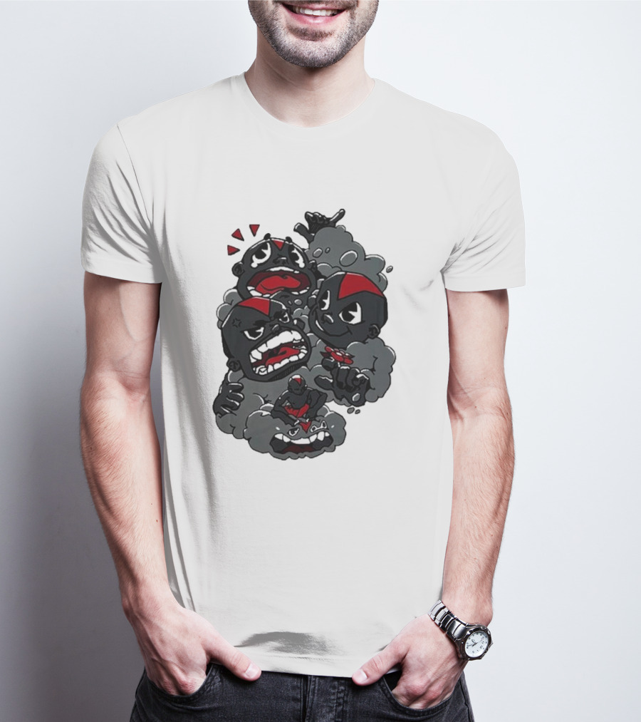 Lil Darkie Emotional Expressions Character Faces Joystick T-Shirt