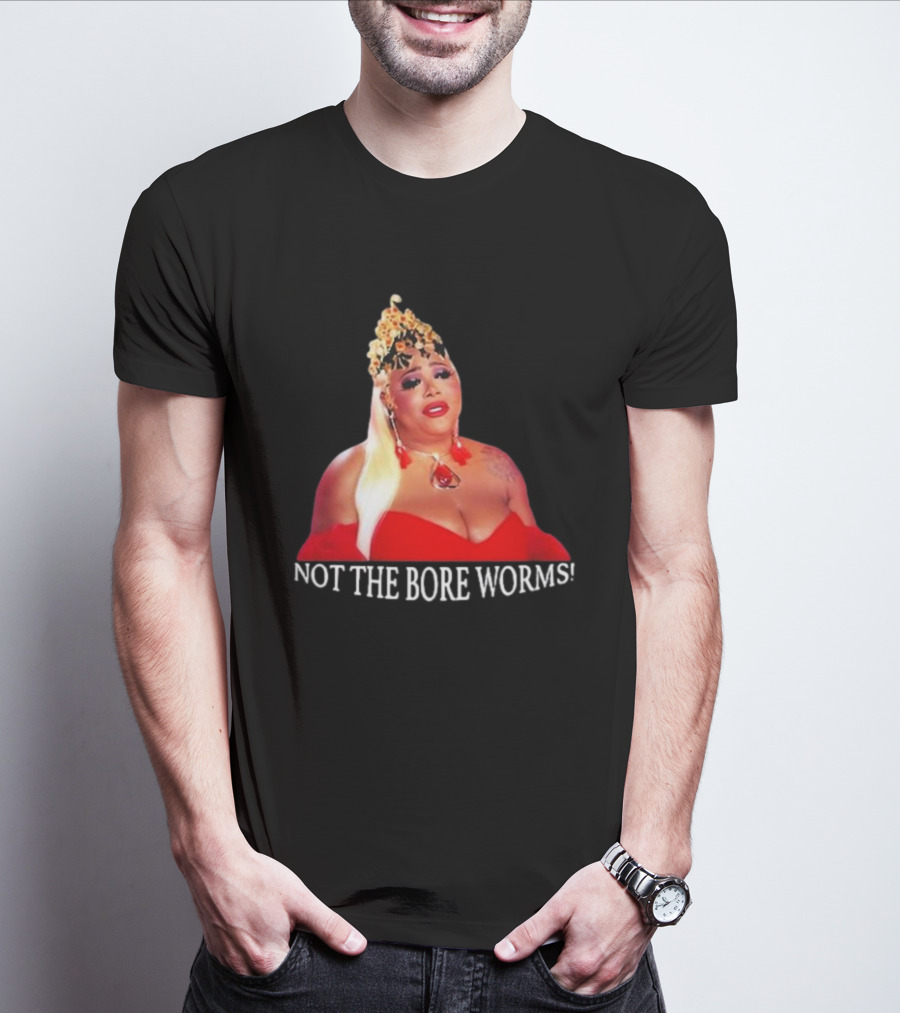 Katya Zamo TS Madison Not The Bore Worms Iconic Red Dress T-Shirt