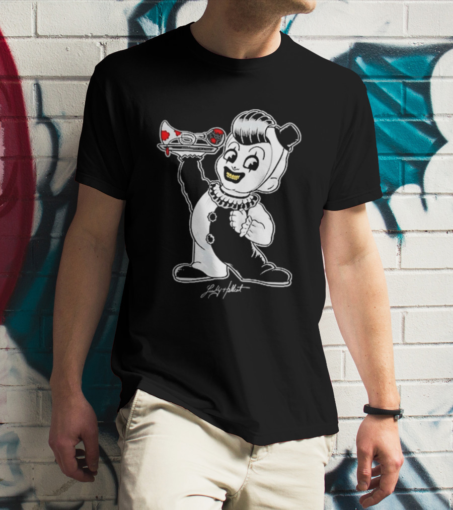 Lucky Hellcat Big Boy Creepy Clown With Chainsaw T-Shirt