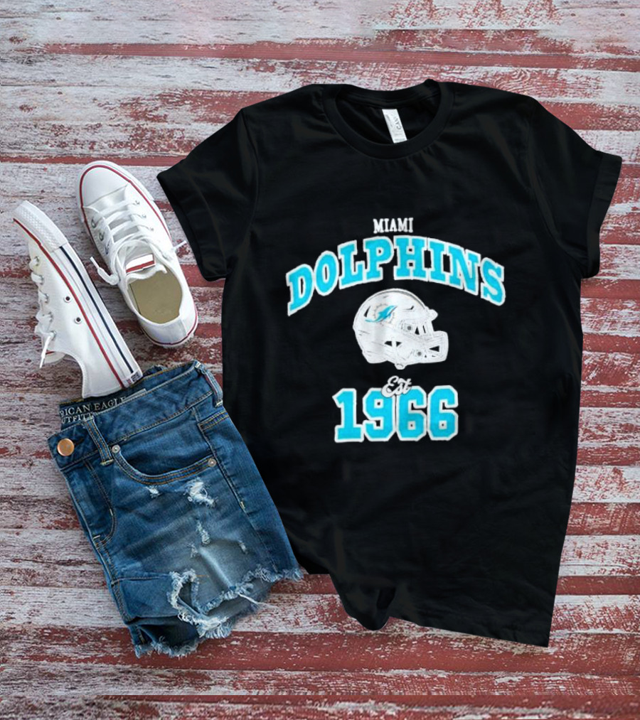 Miami Dolphins Est 1966 Aleali May Collaboration T-Shirt