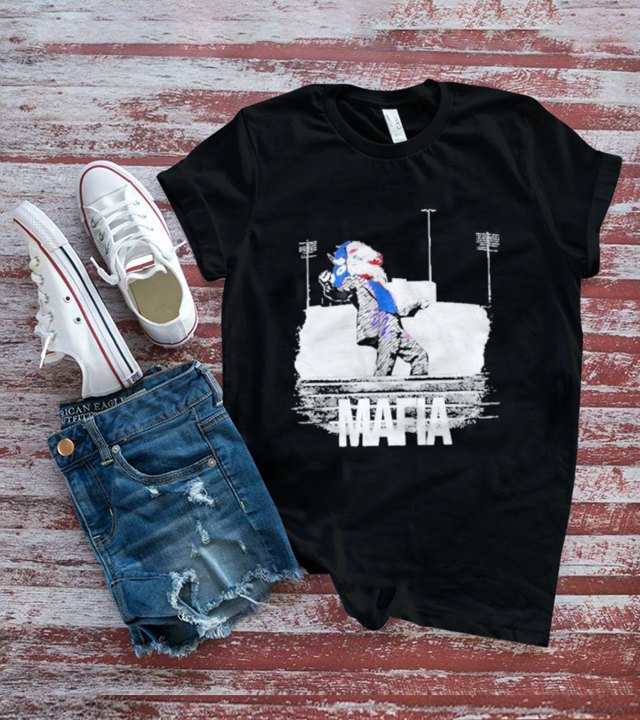 Put On A Happy Face Mafia Buffalo Bills Stadium Steps T-Shirt
