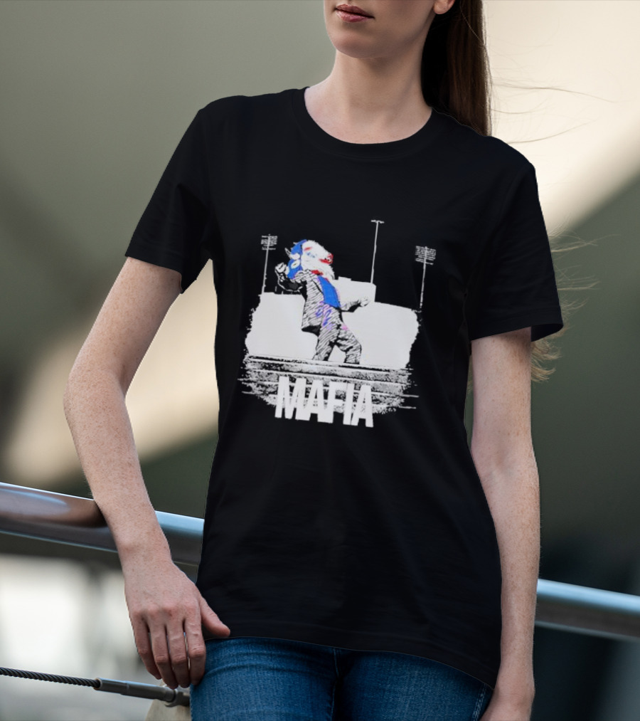 Put On A Happy Face Mafia Buffalo Bills Stadium Steps T-Shirt
