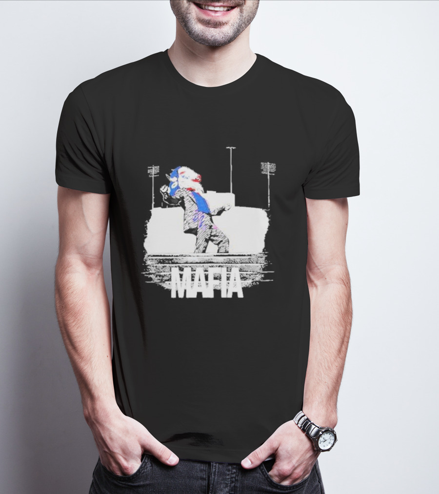 Put On A Happy Face Mafia Buffalo Bills Stadium Steps T-Shirt