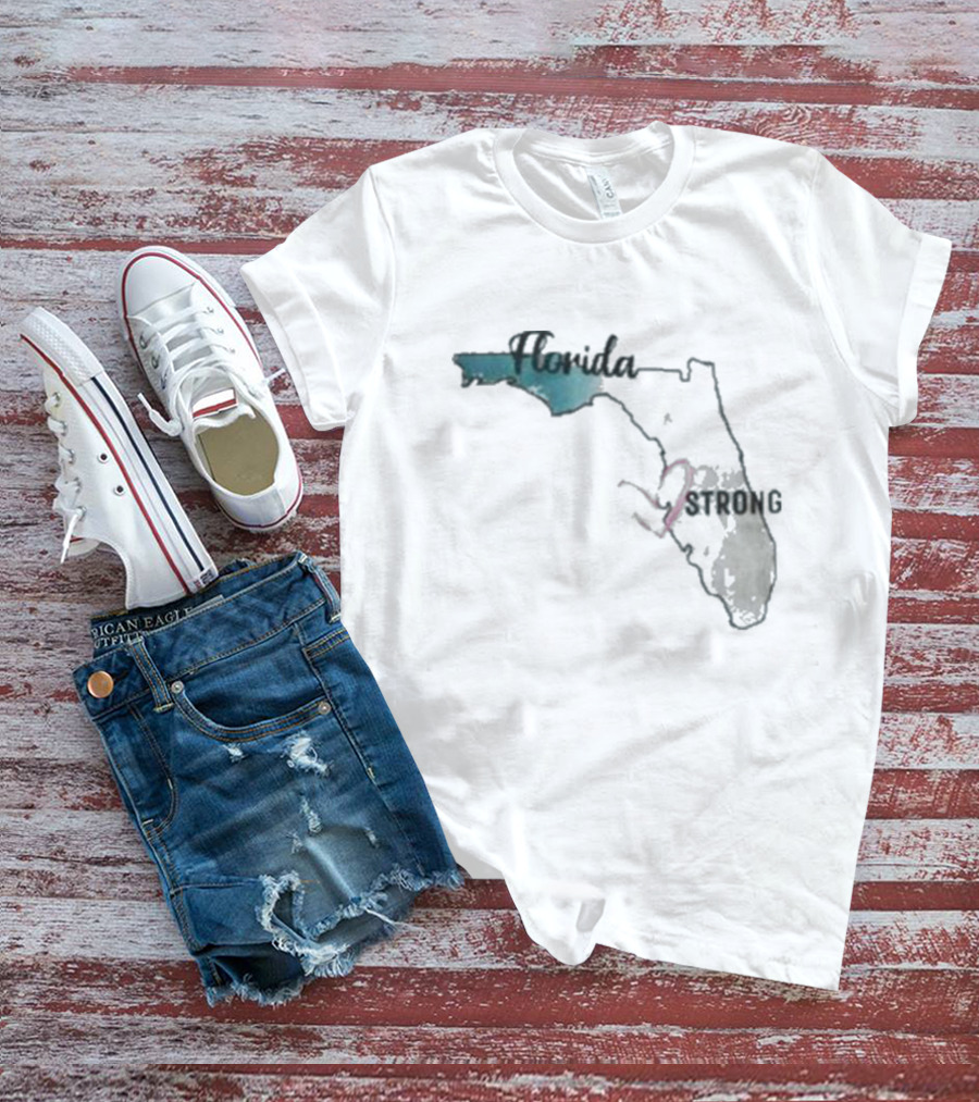 Hurricane Milton Florida Strong Map T-Shirt