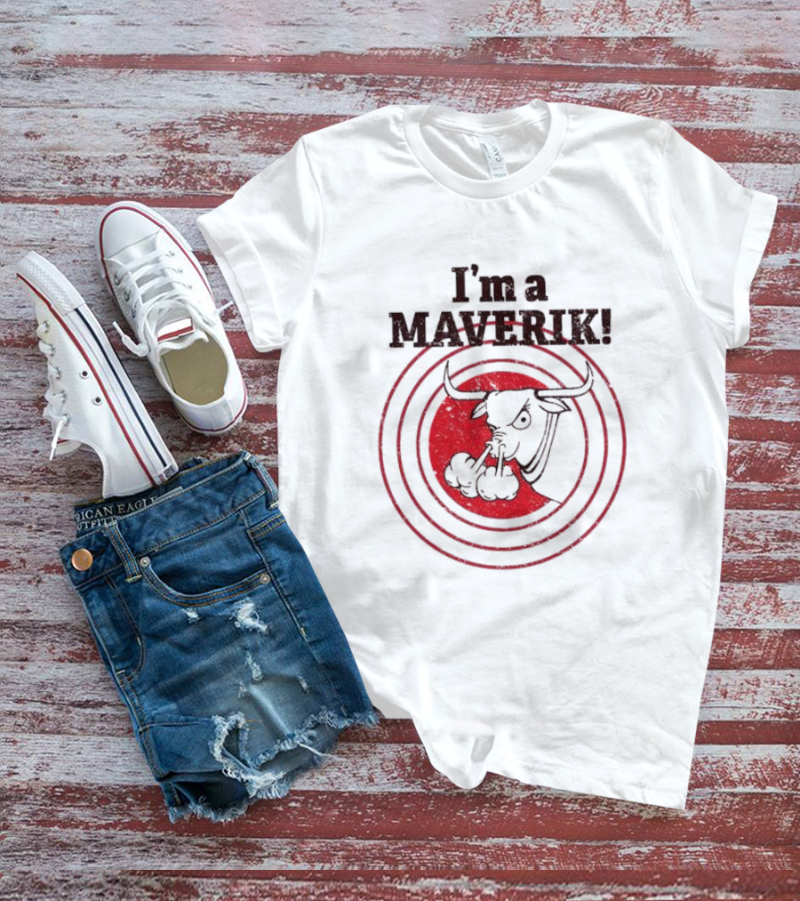 Retro I'm A Maverik Bull With Red Circle Target T-Shirt