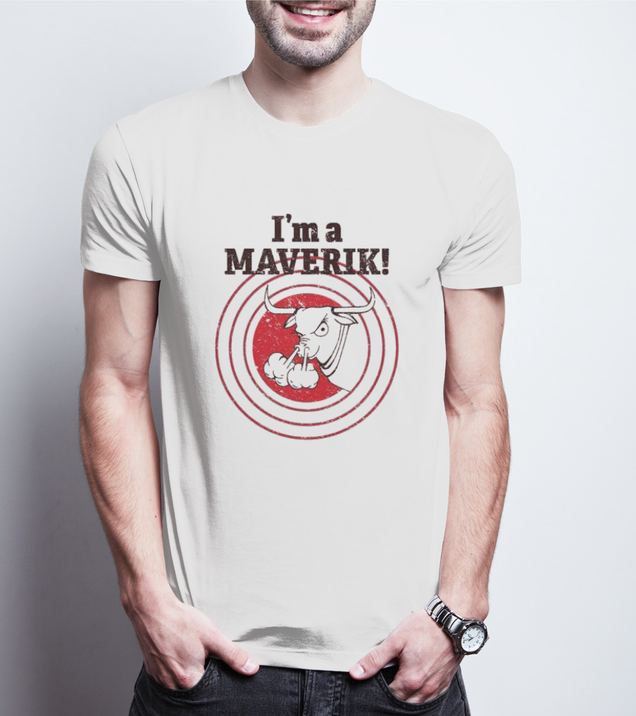 Retro I'm A Maverik Bull With Red Circle Target T-Shirt