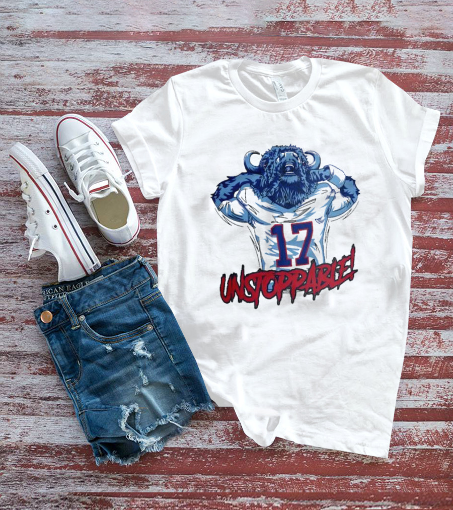 Unstoppable 17 Buffalo Bills Mascot Sports T-Shirt