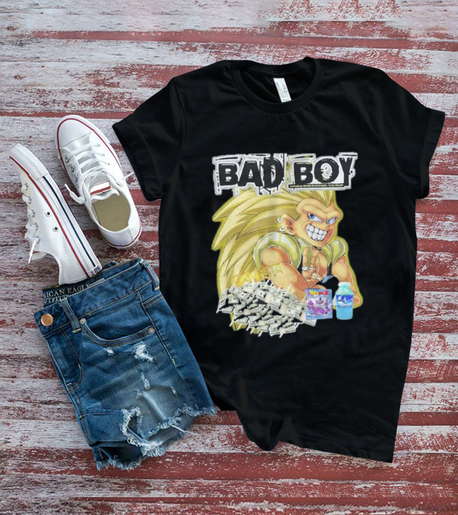 BAD BOY Sparking 2 Gotenks With Money And Blue Drink T-Shirt