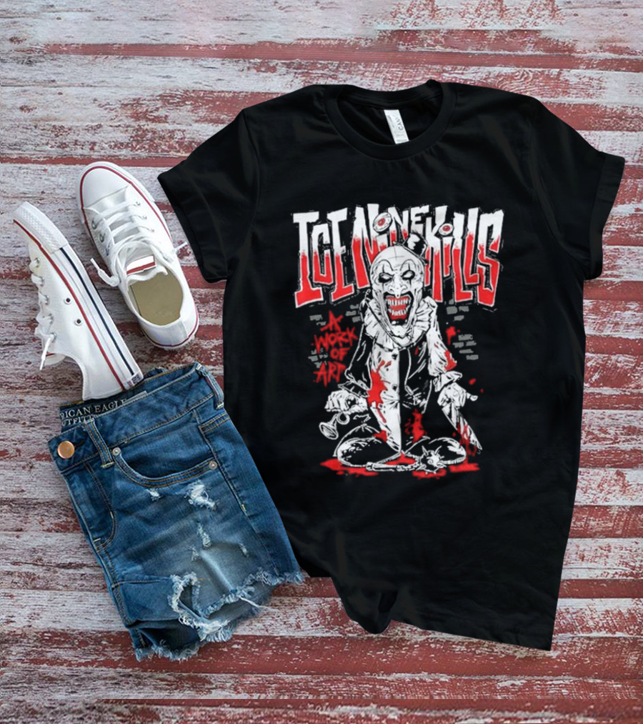 Ice Nine Kills A Work Of Art Cartoon Creepy Clown T-Shirt