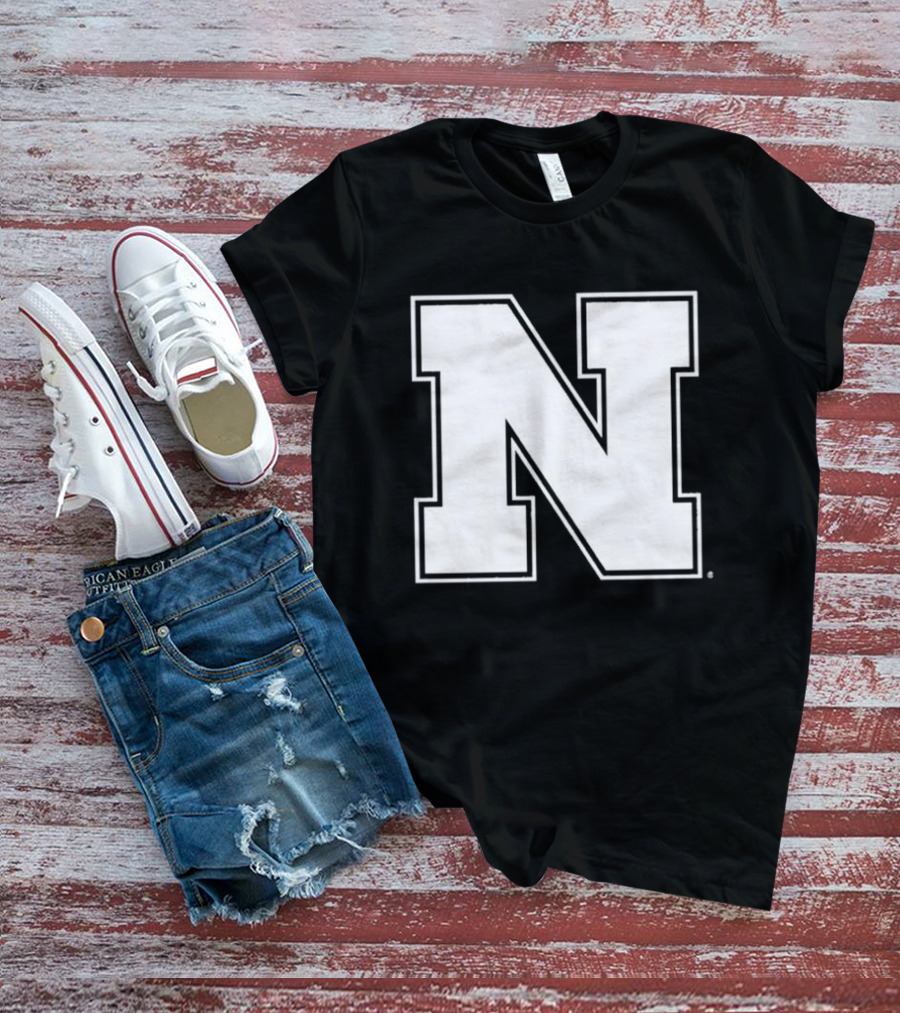 NE Logo Heavyweight Charcoal N Emblem T-Shirt