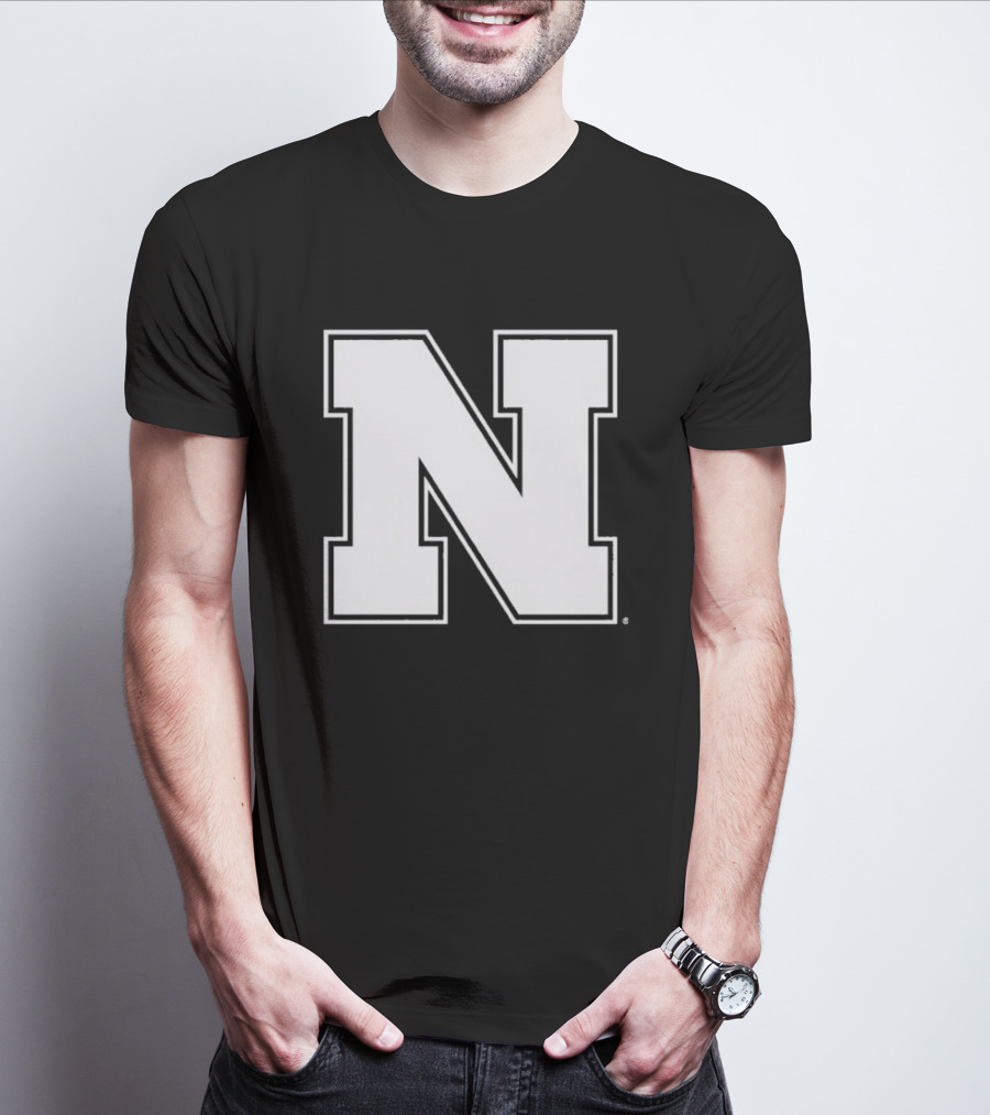 NE Logo Heavyweight Charcoal N Emblem T-Shirt