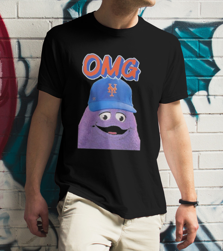 OMG Grimace Mets Cap 55 T-Shirt