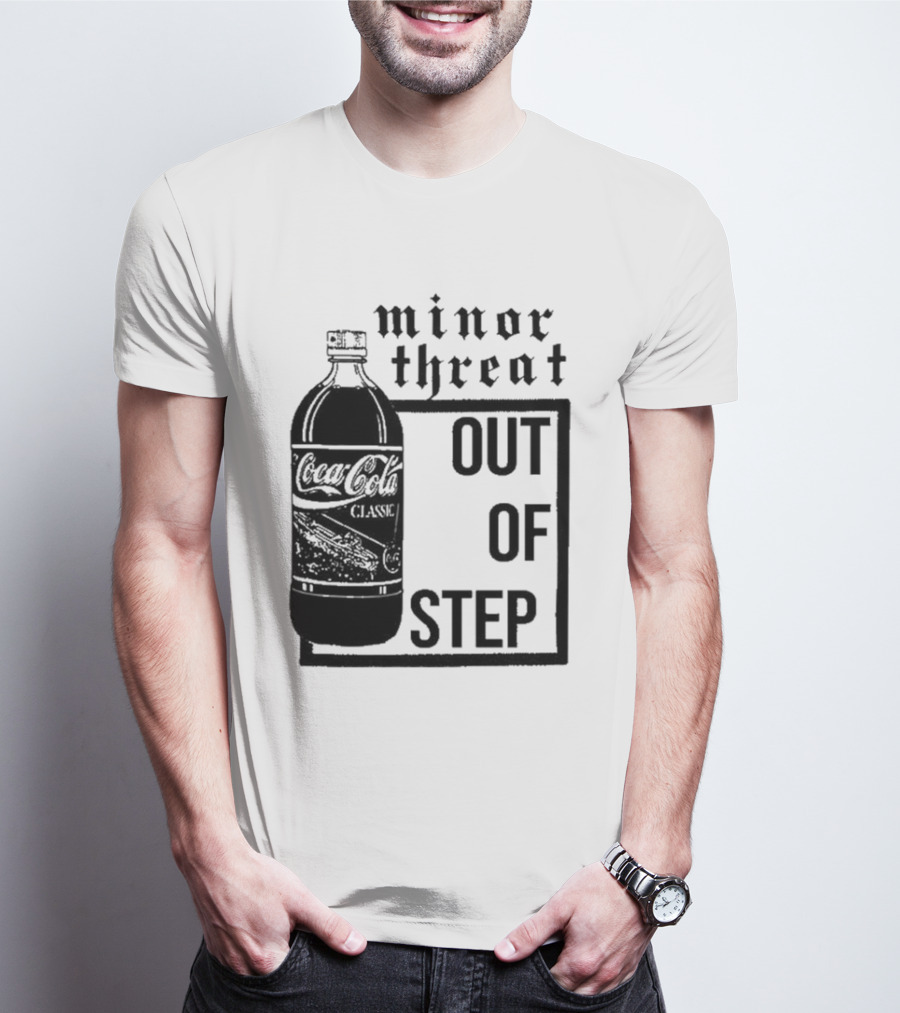 Minor Threat Out Of Step Coca Cola Classic Mockup T-Shirt