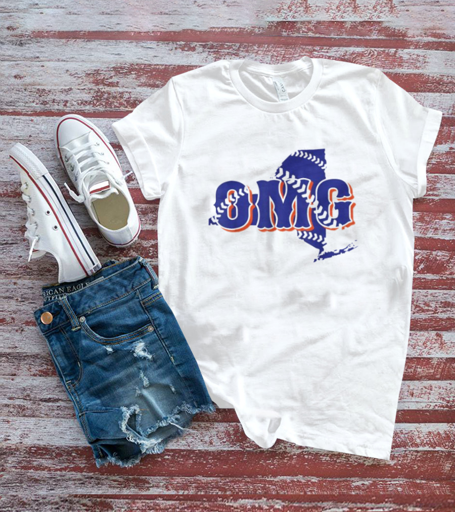 OMG Baseball Lovers OMG Baseball New York Baseball Map T-Shirt