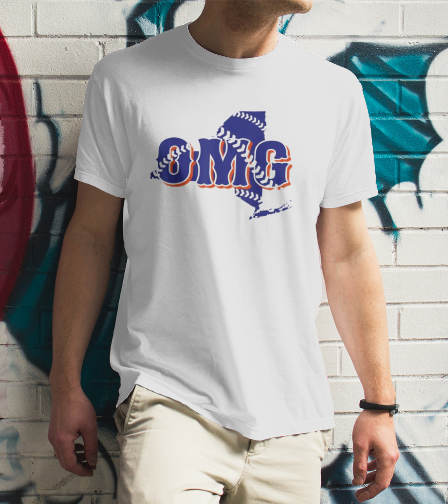 OMG Baseball Lovers OMG Baseball New York Baseball Map T-Shirt