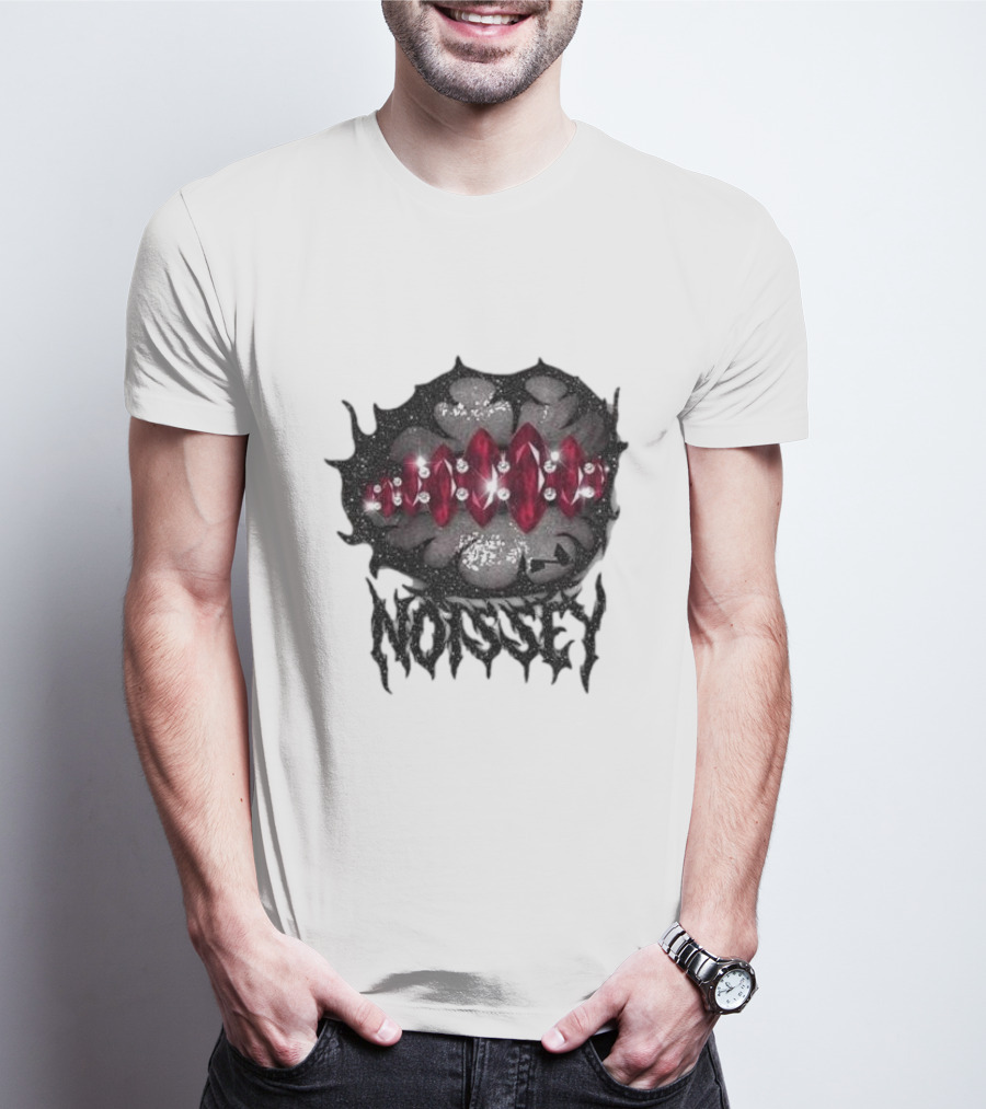 Noissey Rock Night Red Diamond Lip Print T-Shirt