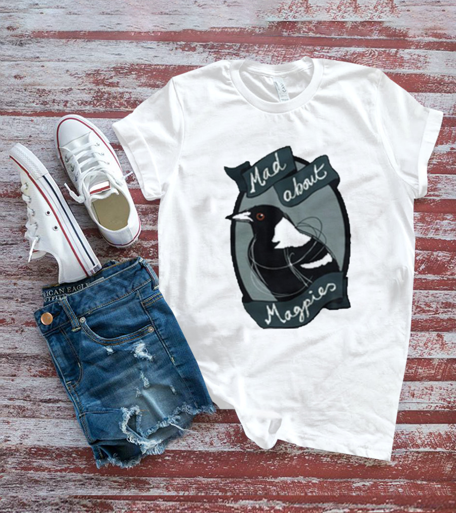 Bridget Farmer Mad About Magpies Bird T-Shirt
