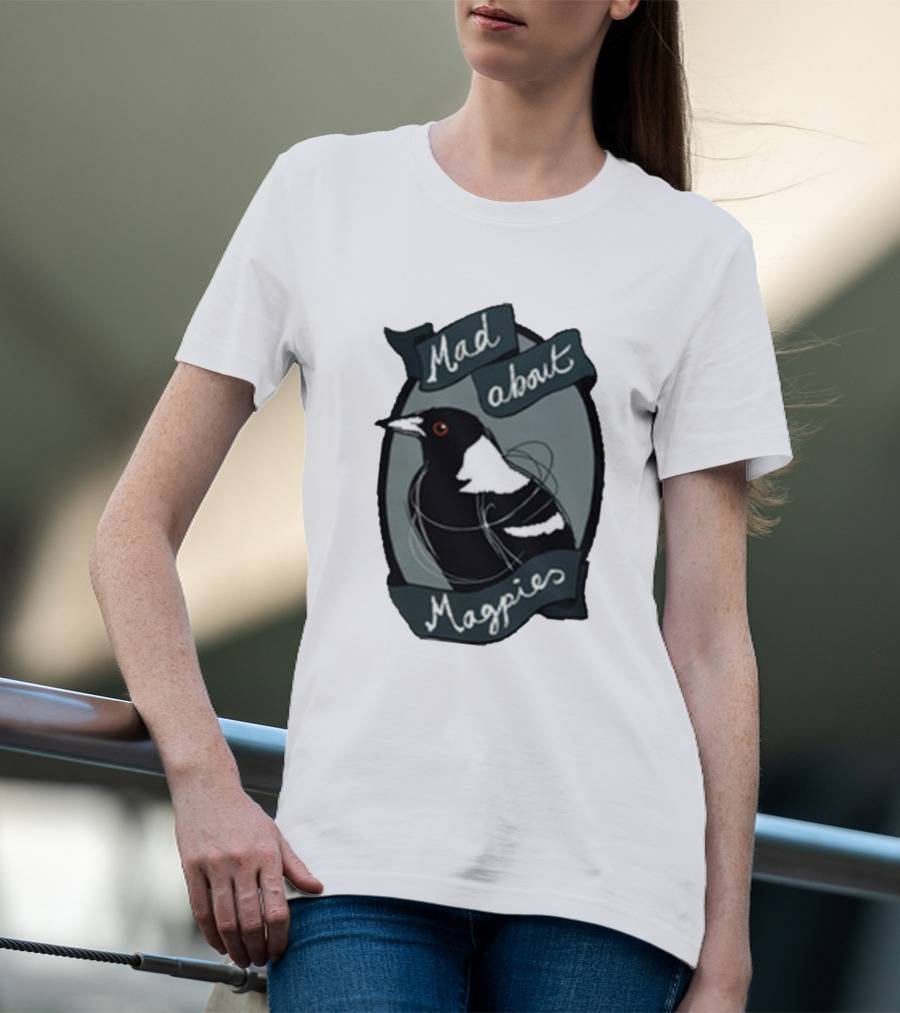 Bridget Farmer Mad About Magpies Bird T-Shirt