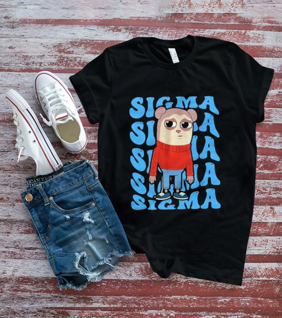Sigma Max The Monkey Character In Red T-Shirt