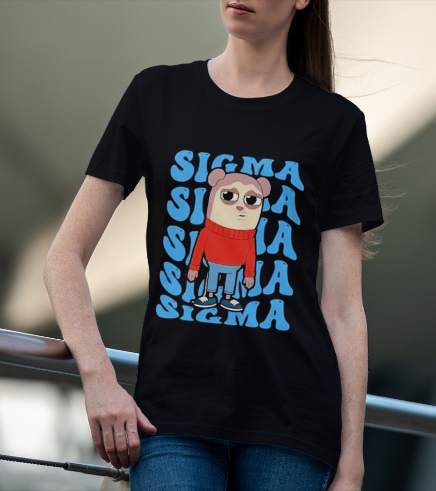 Sigma Max The Monkey Character In Red T-Shirt