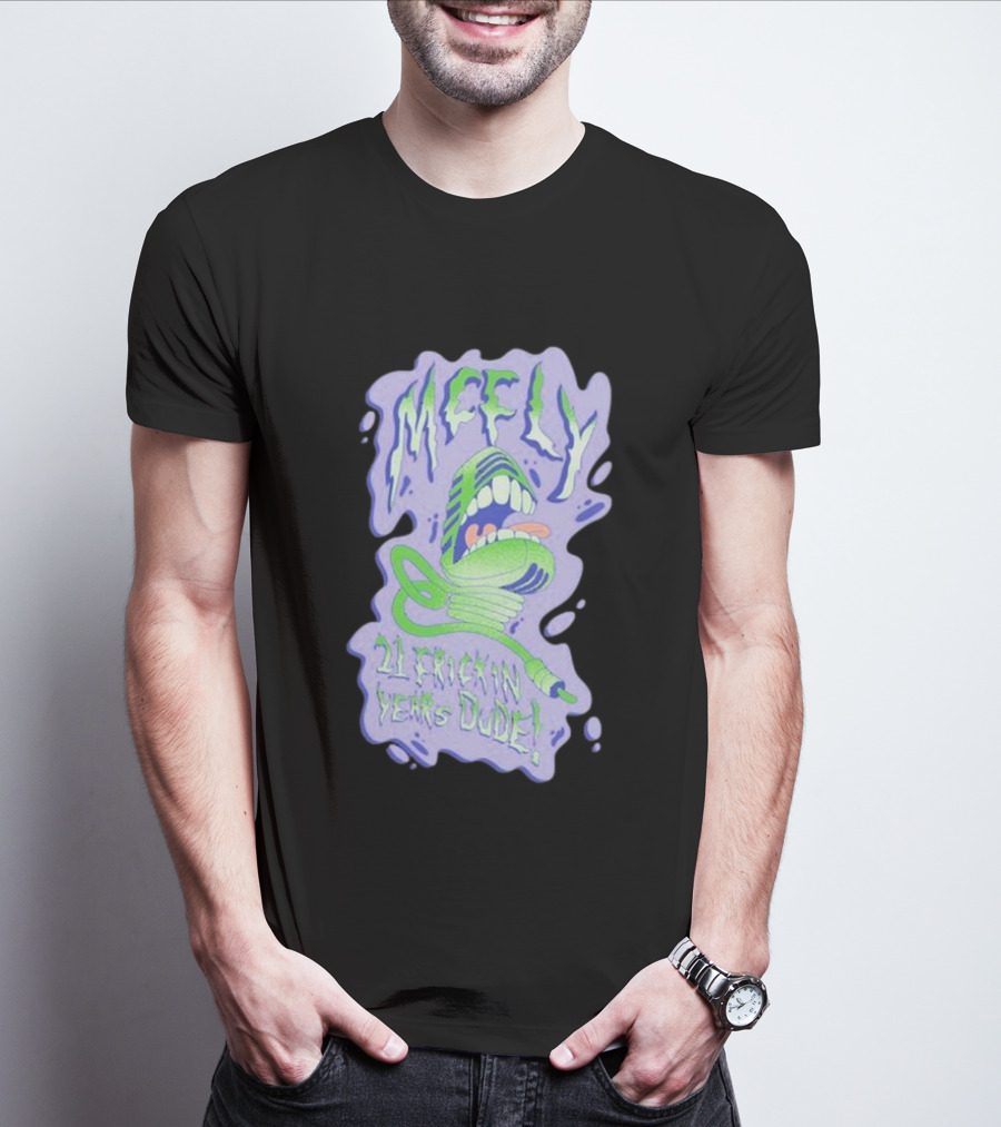 McFly 21 Frickin Years Dude Retro Microphone T-Shirt