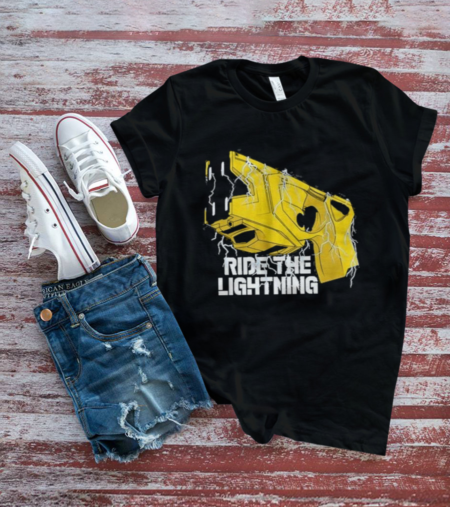 Ride The Lightning CBC Yellow Gun With Electric Bolts T-Shirt