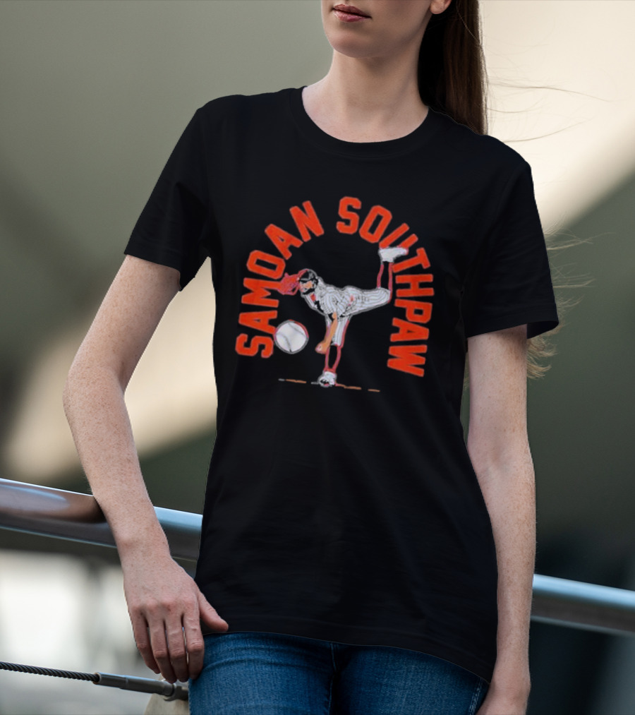 Samoan Southpaw Sean Manaea Baseball Pitcher T-Shirt