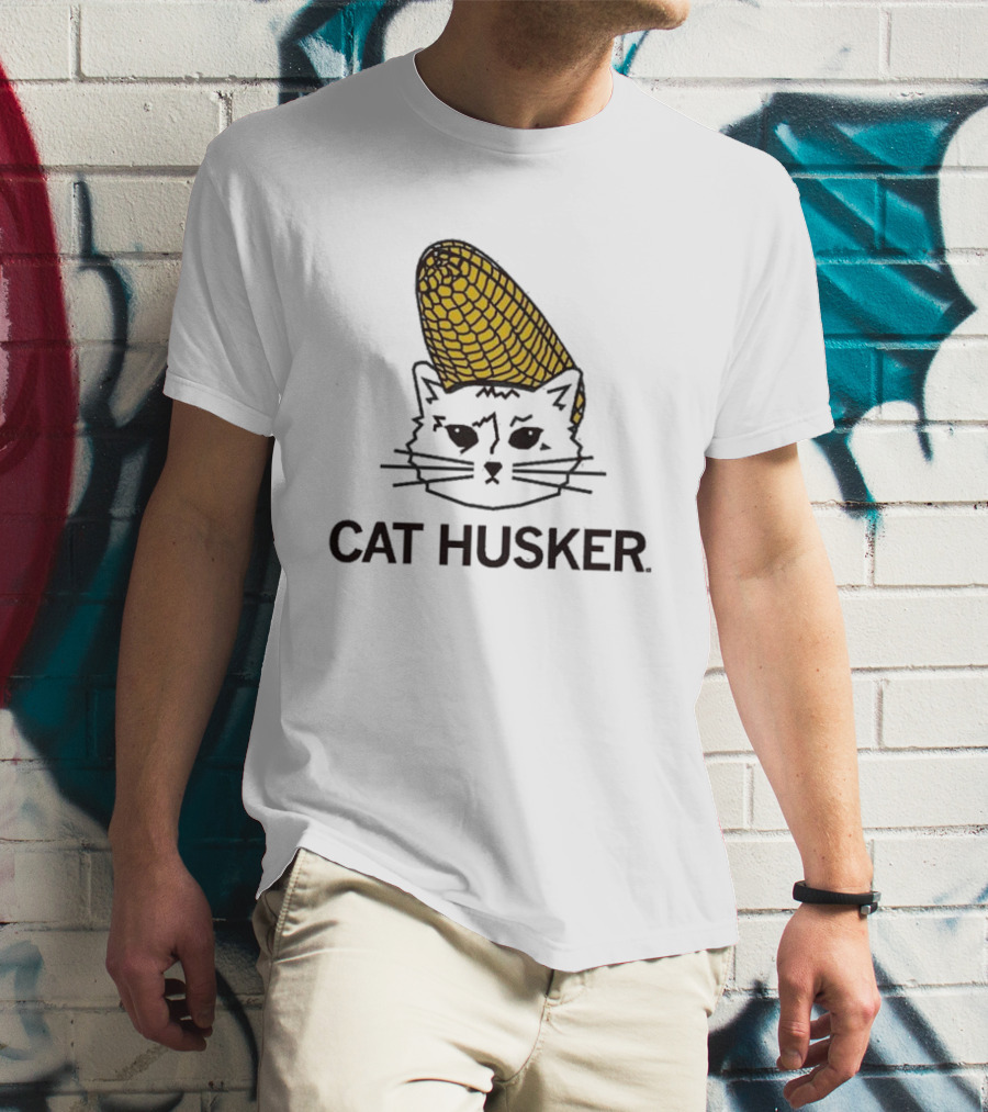 Cat Husker Corn Cat Heavyweight T-Shirt