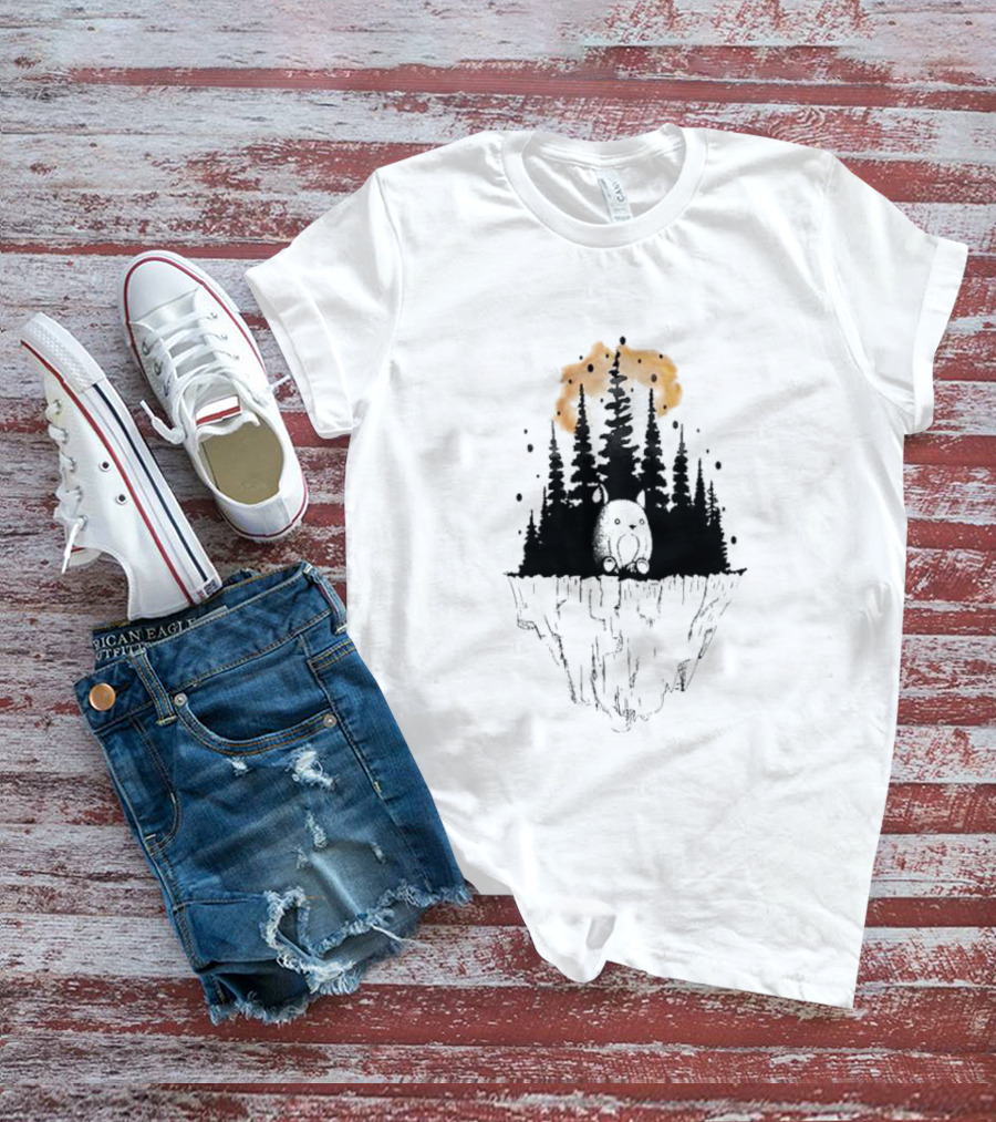 Forest Island Mystique Cute Creature On Floating Cliff T-Shirt