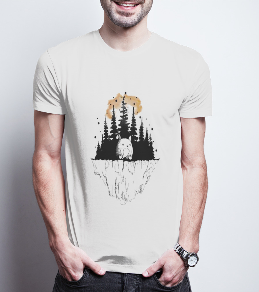 Forest Island Mystique Cute Creature On Floating Cliff T-Shirt