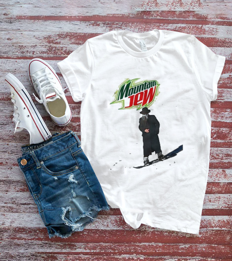 Mountain Jew Funny Ahh Tees Jewish Skiing T-Shirt