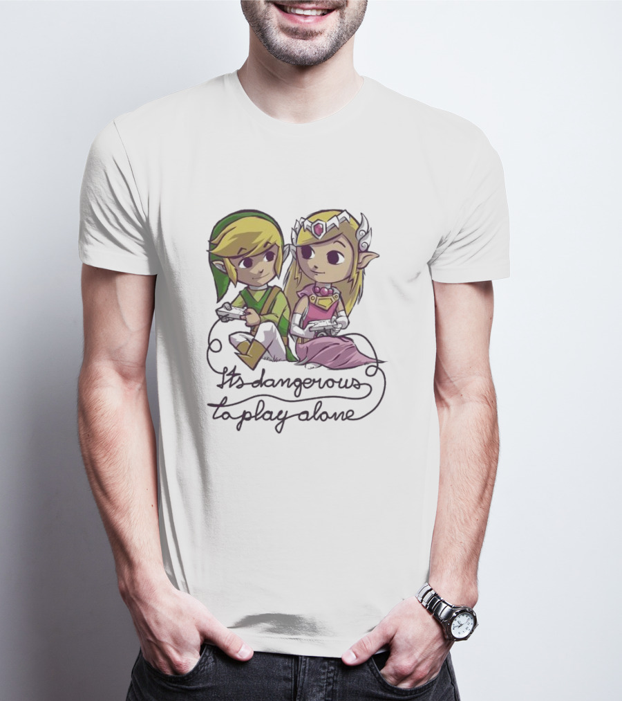 It’s Dangerous To Play Alone Super Cute Legend Of Zelda Adventure T-Shirt