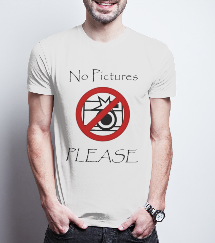 Joeyy No Pictures Please Camera Icon T-Shirt