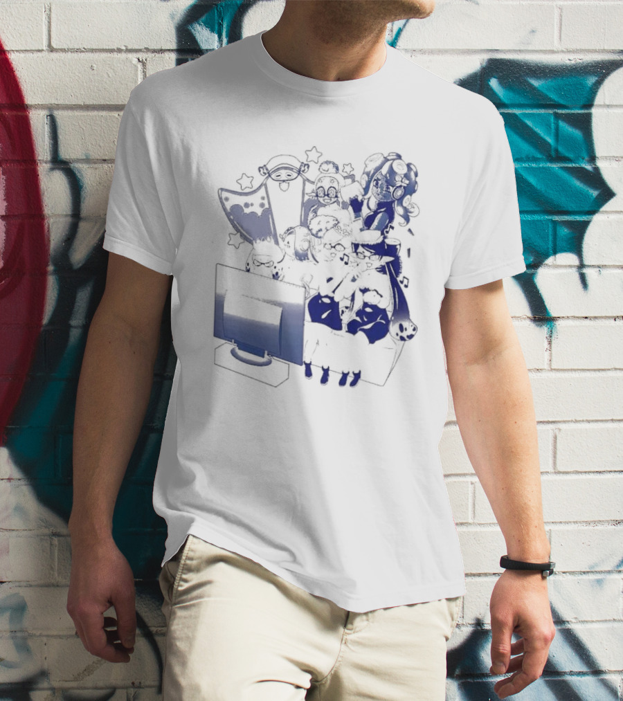 Karaoke Night Coinbox Splatoon Characters Gaming Party T-Shirt