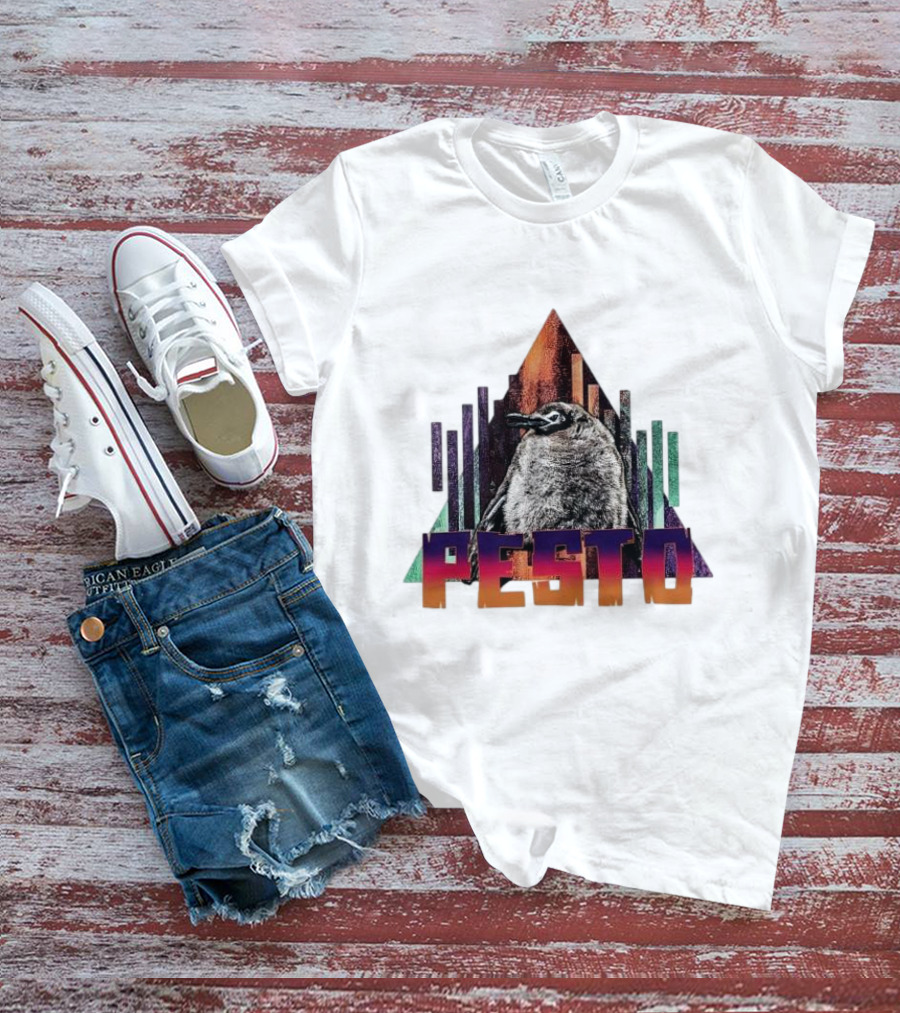 Pesto Penguin Retro Triangle Vibe T-Shirt