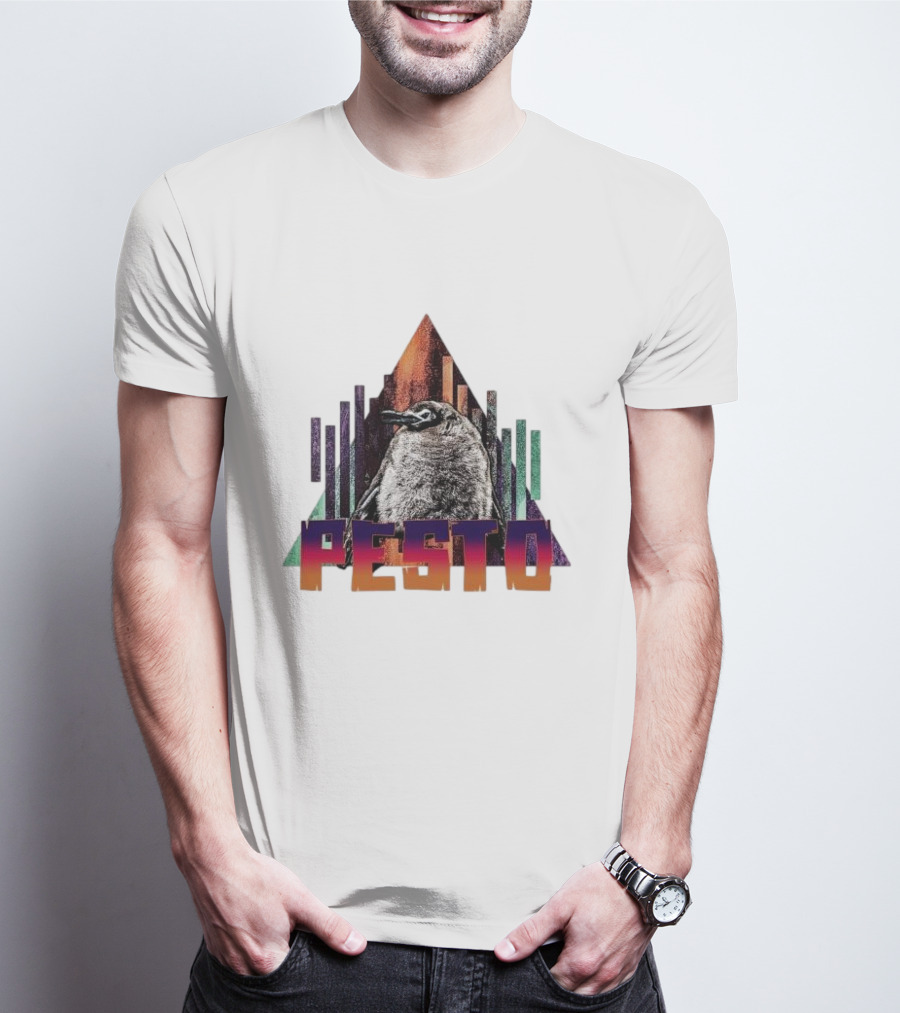 Pesto Penguin Retro Triangle Vibe T-Shirt