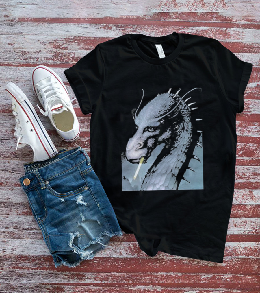 Eragon Dragon Smoking Cigarette Christopher Paolini T-Shirt